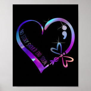 Poster Saúde Mental Positiva da Fita de Sensibilização Su