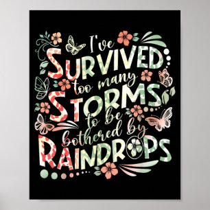 Poster Saúde Mental Positiva Sobrevi a Muitos Tempestades