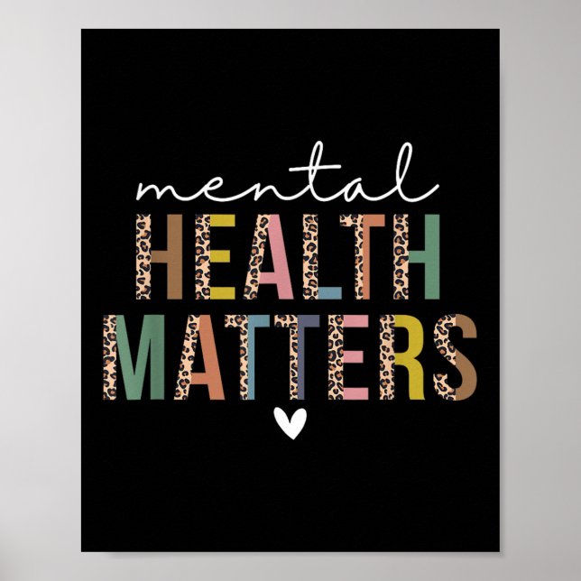 Poster Saúde Mental S Coluna De Consciência Da Doença Do  (Frente)