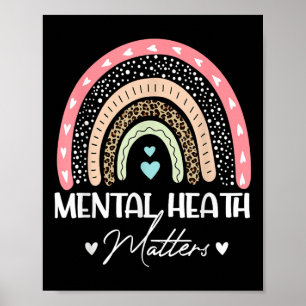 Poster Saúde Mental S Leopardo Imprimir Consciência Arco-