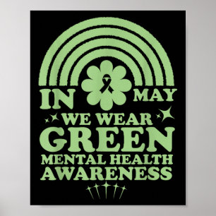 Poster Saúde Mental S Nós Usamos Verde Conscientização so