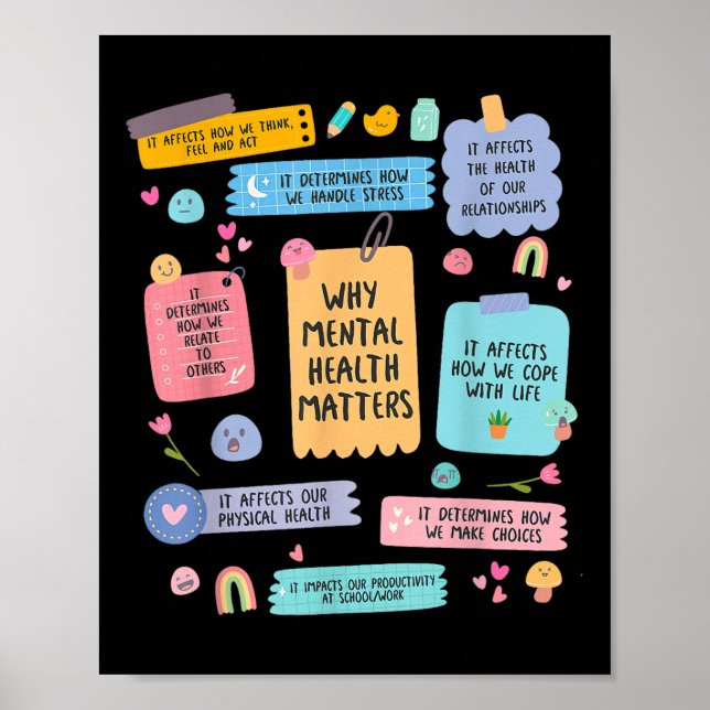 Poster Saúde Mental S Res de Consciência da Doença do Cér (Frente)