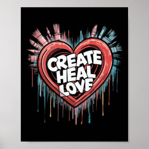 Poster Saúde Mental S Saúde Cria Amor Calor Terapia de Ar