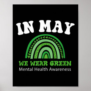 Poster Saúde Mental S Vestimos o Green Mental Health Awar
