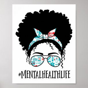 Poster Saúde Negra Afro Mensageiro Tripulação Americana A