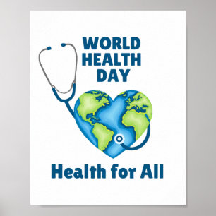 Poster Saúde no Dia Mundial da Saúde para Todos
