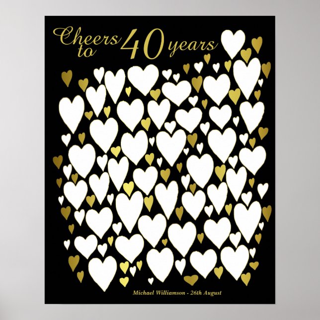 Poster Saúde Para 40 Anos - aniversário de 40 anos (Frente)