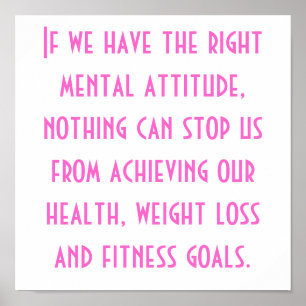 Pôster Saúde, perda de peso e objetivos da malhação