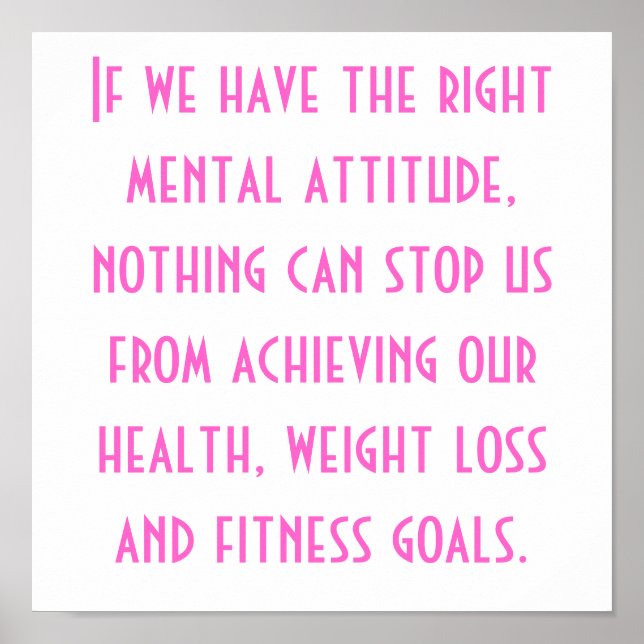 Pôster Saúde, Perda de Peso e Objetivos de Malhação (Frente)