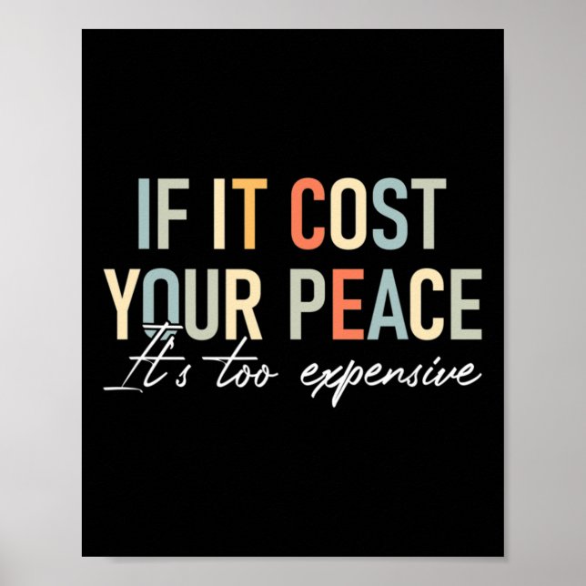 Poster Saúde Se Te Custar A Paz É Muito Caro (Frente)