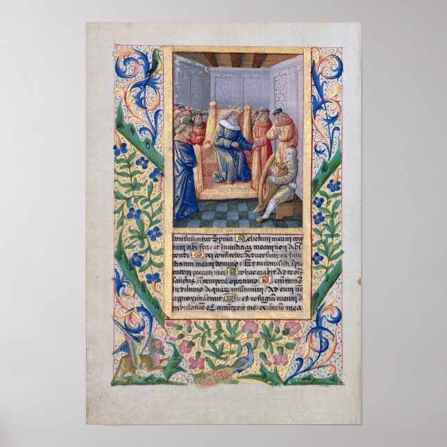 Pôster Saul ouvindo David tocar a harpa (Frente)