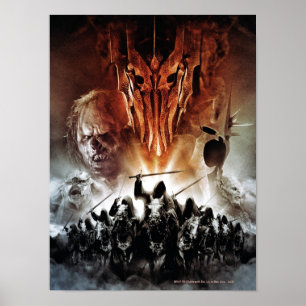 Pôster Sauron, Orcs, Witchking, e Wraiths do anel