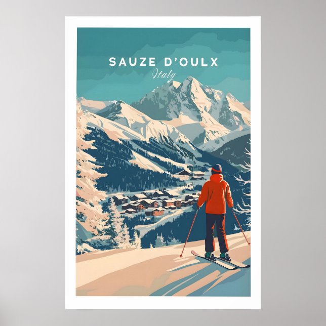 Poster Sauze dOulx Imprimir Itália 1 (Frente)