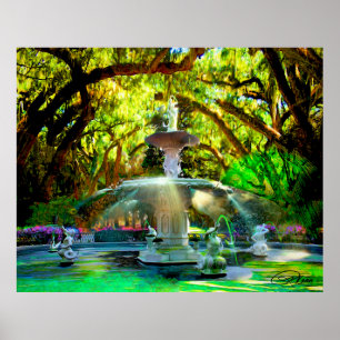 Poster Savana, parque de Forsyth