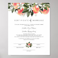 Savannah - Certificado de Casamento de Peaches Wat