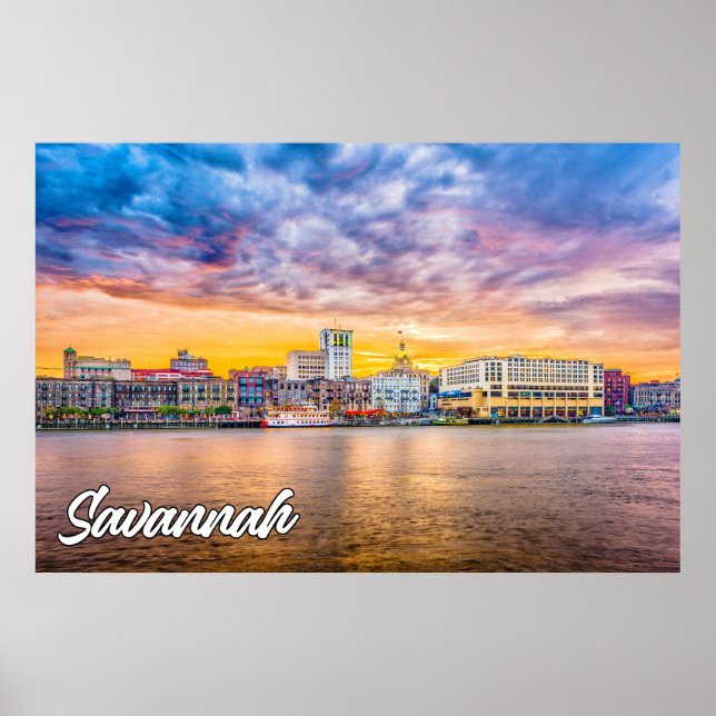 Poster Savannah, Geórgia, Estados Unidos (Frente)