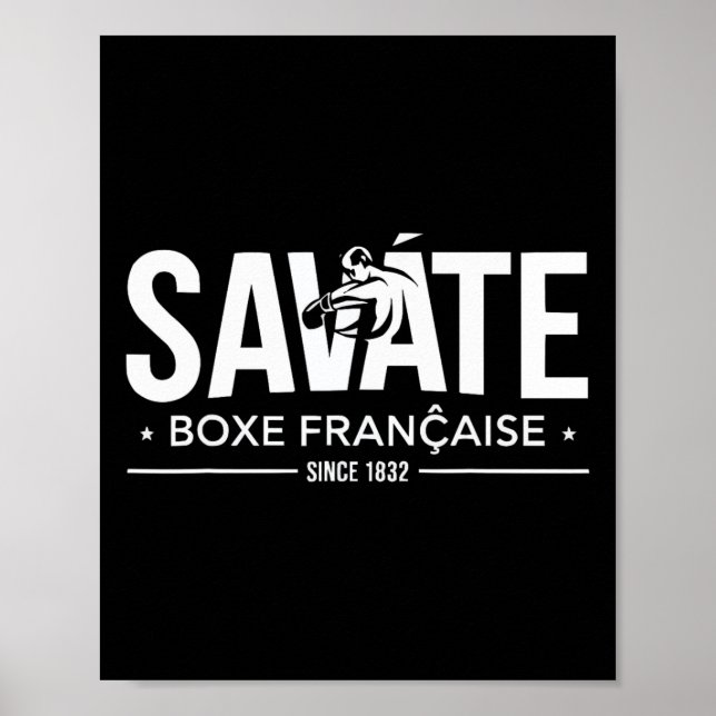 Poster Savate Instructor French Martial Arts Kickboxing _ (Frente)
