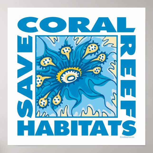 Poster Save Coral Reefs (Frente)