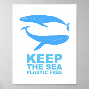 Poster Save the Whales · Keep the Sea Plastic Free Apron