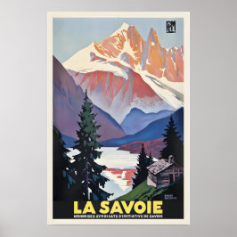 Poster Savoie Auvergne-Rhone-Alpes França Viagem Antiga