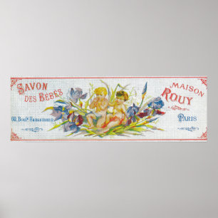 Poster Savon Des Bebes Soap LabelParis, França