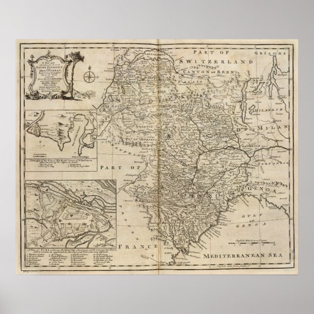 Pôster Savoy, Piemont, Montferrat (Frente)