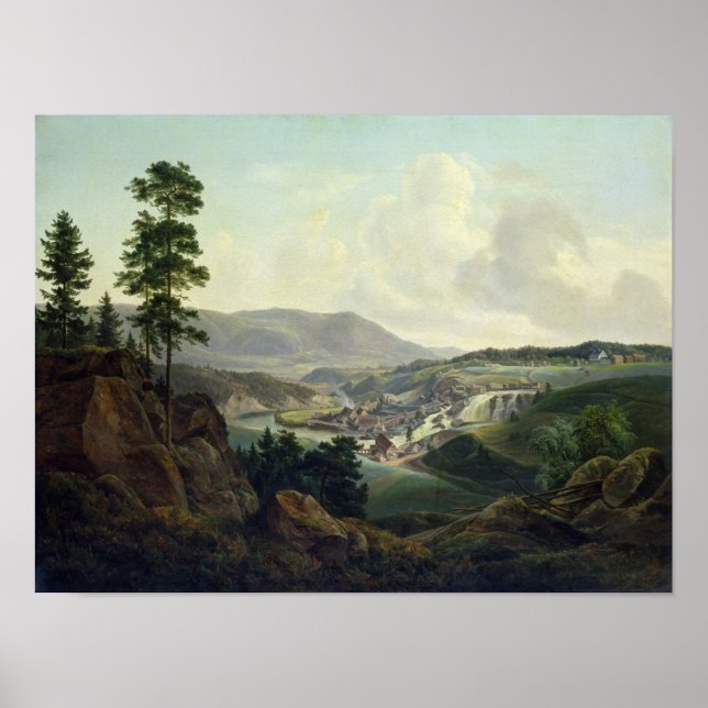Pôster Saw Mill in Norway, 1827 (Frente)