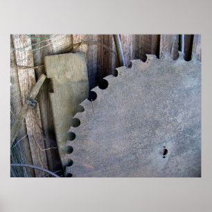 Poster Sawblade de borda recortada