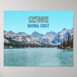 Poster Sawtooth National Forest Idaho