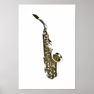 Poster saxofone
