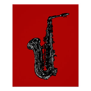 Pôster saxofone