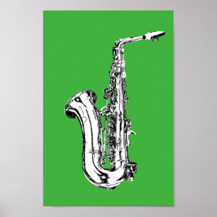 Poster saxofone