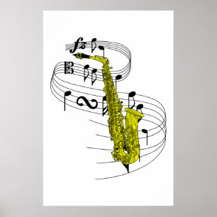 Poster saxofone