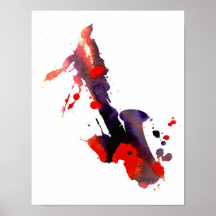 Poster Saxofone abstrato