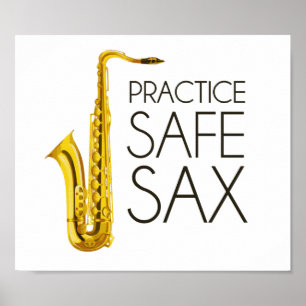 Poster Saxofone do cofre forte da prática