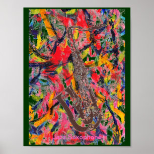 Poster Saxofone do jazz