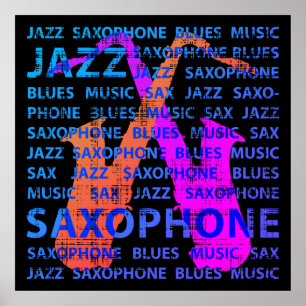 Poster Saxofone do jazz