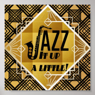 Poster Saxofone negro