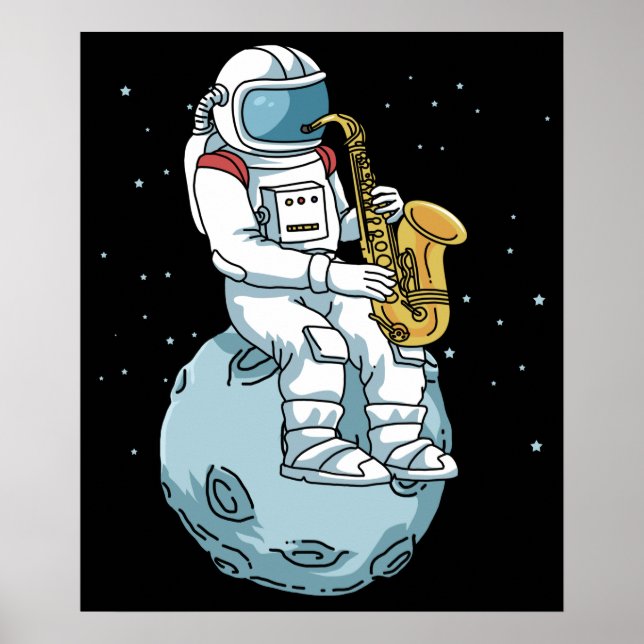 Poster Saxofone Saxofonista Oferta Música saxofone jazz (Frente)