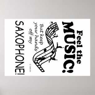 Pôster Saxofone sente a música