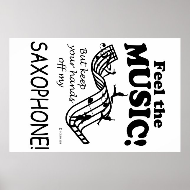 Pôster Saxofone sente a música (Frente)