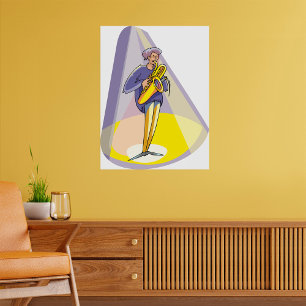 Poster Saxofonista em Destaque