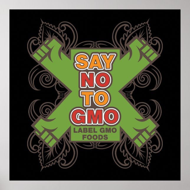 Pôster Say No to GMO (Frente)