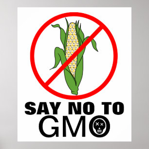 Pôster Say No To GMO Corn Cob