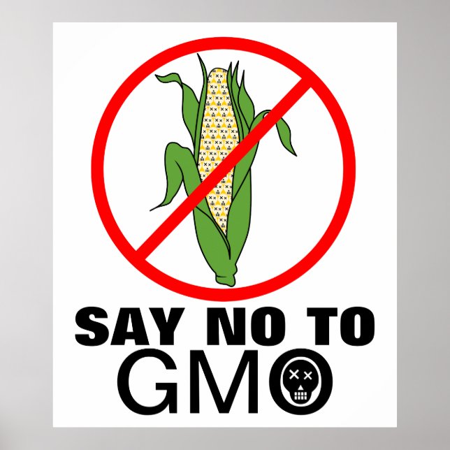 Pôster Say No To GMO Corn Cob (Frente)