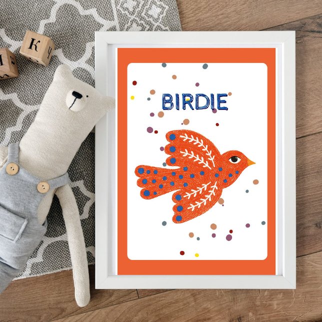Poster Scandinavian Birdie Kids Wall Art - Person (Criador carregado)