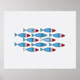 Poster Scandinavian Fish - Wall Art Home Decor