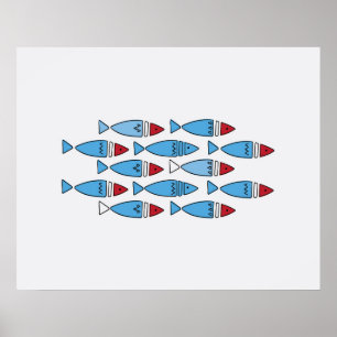 Poster Scandinavian Fish - Wall Art Home Decor