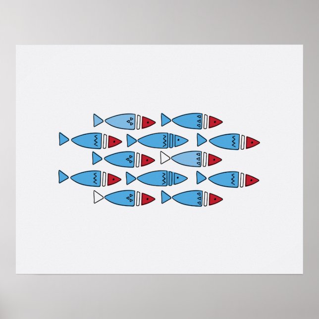 Poster Scandinavian Fish - Wall Art Home Decor (Frente)
