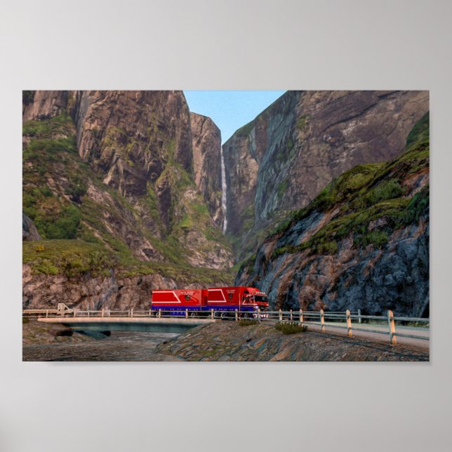 Poster Scania 141 på vej til Honningsvåg, Norge (Frente)